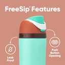 Owala Kids FreeSip Insulated Stainless Steel Water Bottle with Straw for Sports, Travel, and School BPA-Free Sports Water Bottle, 16 oz, Mint Chocolate