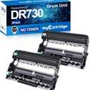 myCartridge Compatible DR730 Drum Unit Replacement for Brother DR-730 DR730 DR 730 to Compatible with MFC-L2710DW MFC-L2750DW HL-L2370DW HL-L2395DW DCP-L2550DW HL-L2350DW Printer (2 Drum, NOT Toner)