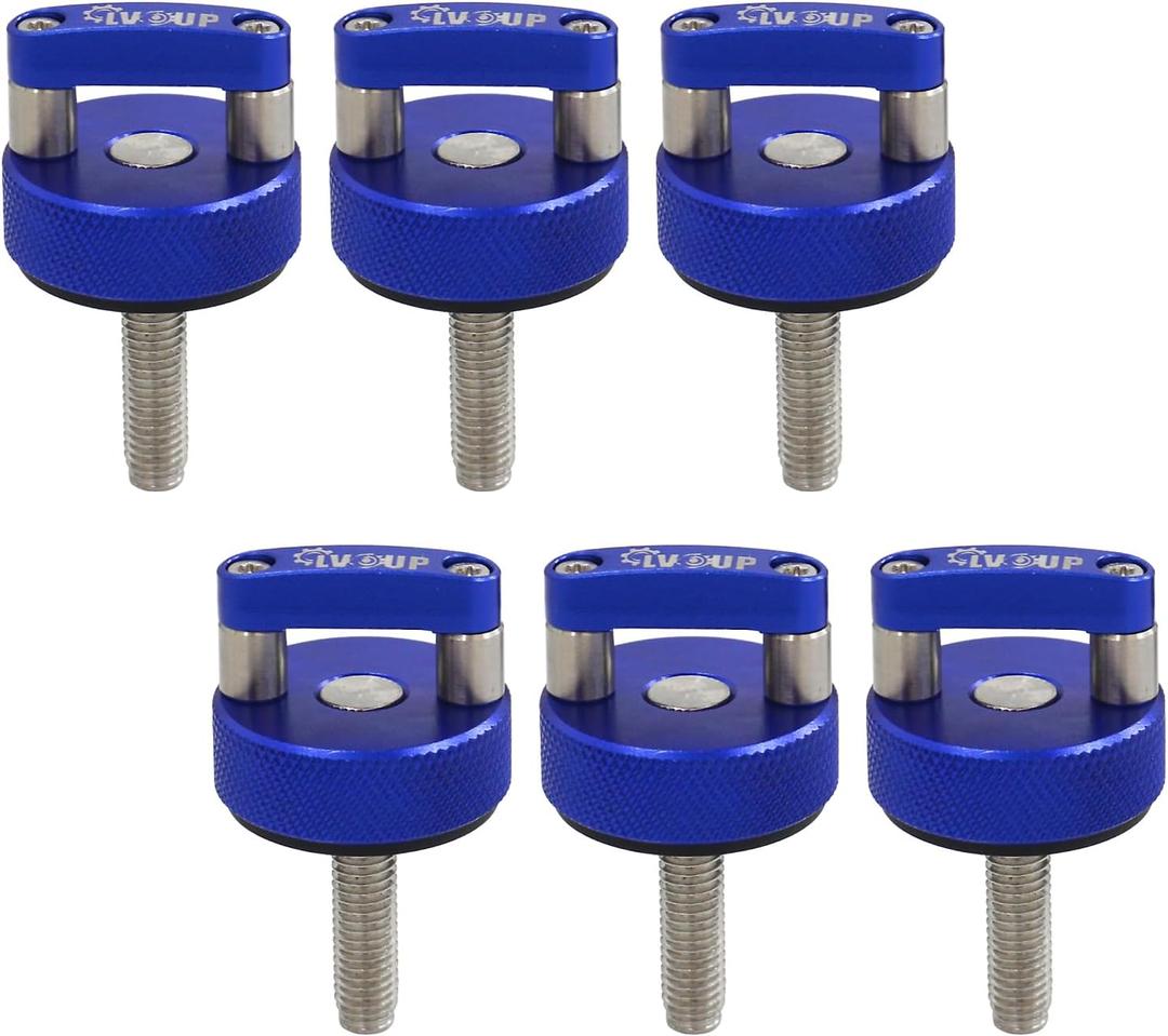 Blue Hard Top Quick Release Bolts Hard Top Thumb Screws Integrated D Ring Compatible for Jeep Wrangler JK 2007-2018 JL 2018-2022 & Gladiator JT