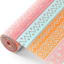 Cooyes Shelf Liners for Kitchen Cabinets Waterproof & Oil-Proof Kitchen Cupboard Mats Non-Slip Drawer Mats EVA Material Non Adhesive Fridge Liner for Shelves (11.8"W x 236"L, Transparent Boho)