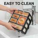 Cologne Organizer for Men,Cologne Stand with 5 Drawer,Stylish Nightstand Organizer with Floral & Bird Design,Dresser Drawer Organizers,Organizador de Perfumes,Perfume Stand Organizer for Bedroom,Black