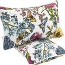 Water Resistant Outdoor Lumbar Pillows for Patio Furniture,12x20 Inch Decorative Pillows Set of 2 with Insert,Hidden Zipper Headrests for Sofa Couch Chair(Butterfly Flower)