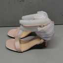 Delicious Everly ~ Women Ankle Strap Low Heel Bridal Dress Sandals