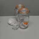 JILLMO 1 Liter Fermentation Jar, Glass Fermenting Kit with Weight for Making Sauerkraut, Hot Sauce, Mead, Cider and More, Pack of 2