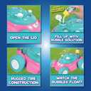 Sunny Days Entertainment Maxx Bubbles Deluxe Bubble Lawn Mower Toy Includes 4oz Bubble Solution | Outdoor Bubble Machine for Kids | Easy to Use, No Batteries Required, Pink