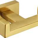 APLusee Double Robe Towel Hook Brushed Gold, 304 Stainless Steel Bathroom Hand Towel Holder, Clothes Wall Hanger for Toilet Kitchen Cabinet (1 Pack)