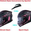 1Storm Motorcycle Modular Full Face Helmet Flip up Dual Visor Sun Shield: HB89 Arrow Pink (XL)