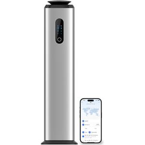 1000ML- Commercial Diffuser Machine Cover 10000 Sq Ft - Tower Hotel Scent Diffuser for Whole House - WiFi App Control -Scent Air Machine & Waterless Essential Oil Diffuser for Large Room - Silver