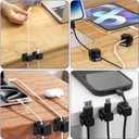 6 Pcs Cord Organizer Holder, Adhesive Charger Cable Holder Clips Organizer Phone Charging Wire USB Keeper Management for Home Office Desk Car Wall Nightstand