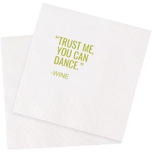 Funny Cocktail Napkins 100Pcs Trust Me You Can Dance Wine Paper Disposable Party Napkins For Bachelorette Bridal Shower Birthday New Year's Eve Girls' Night Party 5 x 5 2-ply (Wine)