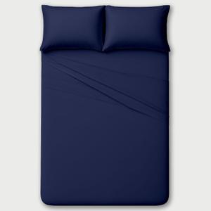 RV King 72 x 80 Cotton Sheets - Soft 100% Egyptian Cotton, 400 Thread Count, Deep Pocket, 4 PCs - Navy