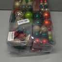 ROSELEAF 132pcs Christmas Tree Decoration Set - Red, Green & Gold Shatterproof Hanging Ornaments - Folk Art Style - Christmas, Wedding, Anniversary