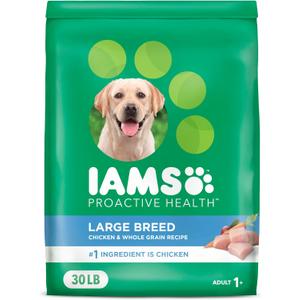 IAMS Proactive Health Large Breed Adult Dry Dog Food with Real Chicken, 30 lb. Bag (30 Pound (Pack of 1)) IAMS Proactive Health Large Breed Adult Dry Dog Food with Real Chicken, 30 lb. Bag (30 Pound (Pack of 1))
