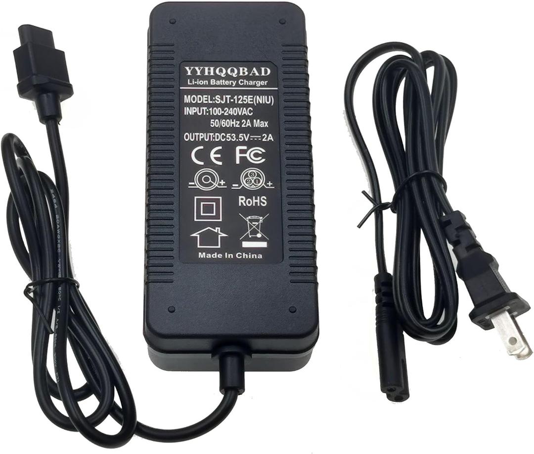 53.5V 2A Battery Charger for NIU KQi1/ 2/3 Pro Sport Max Electric Ebike Scooter