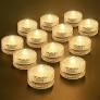 HL Submersible LED Light,Warm White Small LED Light,100 Hours Waterproof Flameless Led Lights Battery Powered for Wedding Home Vase Festival Party Decoration 12pcs (Builtin 24 Batteries)