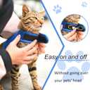 Cat Harness and Leash for Walking Escape Proof Breathable Mesh Fabric, Solid Blue, Extra Large, Adjustable Cat Walking Jackets, Padded Stylish Cat Vest