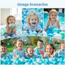 MoonxHome Ball Pit Balls for Toddlers, BPA Free Crush Proof Plastic Toy Balls for Ball Pit, Children's Pool Water Toys, Macaron Ocean Balls for Play Tent 2.15 Inch Pack of 100 200 500 800 1000