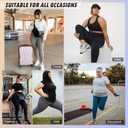 yeuG Women's Plus Size Leggings with Pocket-High Waist Tummy Control Yoga Pants Workout Running Black Leggings (XL)