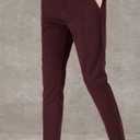 Plaid&Plain Men's Stretch Skinny Fit Casual Business Pants Ankle Dress Pants