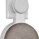Mount Genie Affordable Essentials Google Home Mini (1st Gen) Outlet Wall Mount Hanger Stand | A Low-Cost Space-Saving Solution (White, 1-Pack)