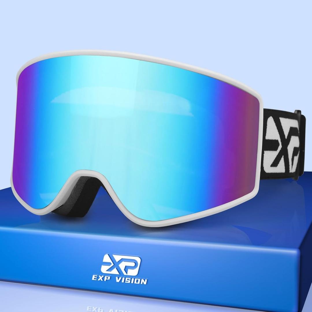 EXP VISION Ski/Snowboard Goggles Parent-child Snow Goggles Over Glasses for Men, Women Youth Kids
