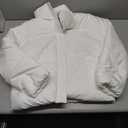 MEROKEETY Women's 2025 Winter Long Sleeve Zip Puffer Jacket Pockets Baggy Short Coats, M