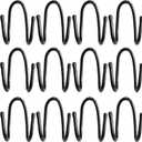12PCS Chain Link Fence Hooks, Fence Hooks for Hanging Pool Poles,Nets,Brushes,Skimmers,Vacuum Hoses,Leaf Rakes etc, Hooks for Chain Link Fence, Chain Link Fence Hangers, Black