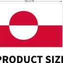 2x3 Ft Greenland Flags Double Layers Heavy Duty Durable Large Flag Banner Outdoor Indoor Decorations with 2 Brass Grommets