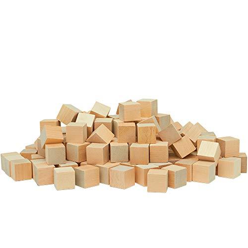 Unfinished Cubes (50 ct, 1 Inch) for Crafts & Building