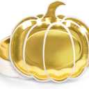 40 Pcs Fall Pumpkin Paper Plates Gold Foil Pumpkin Shape Disposable Dessert Plates Autumn Thanksgiving Party Tableware Dinnerware for Wedding Birthday Table Decor Supplies9 Inch