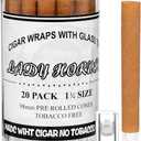 20 Pack Pre Rolled Cones With Glass Tips, King Size Pre Roll Tube Cone Rolling Papers with Glass Tipped