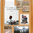 Aitakatta Cork Board for Walls, 23.6x17.7 inches Bulletin Board with Frame, Decorative Hanging Pin Board Vision Board Message Board for Office School Home Decor(2R&2S,4560,1p)