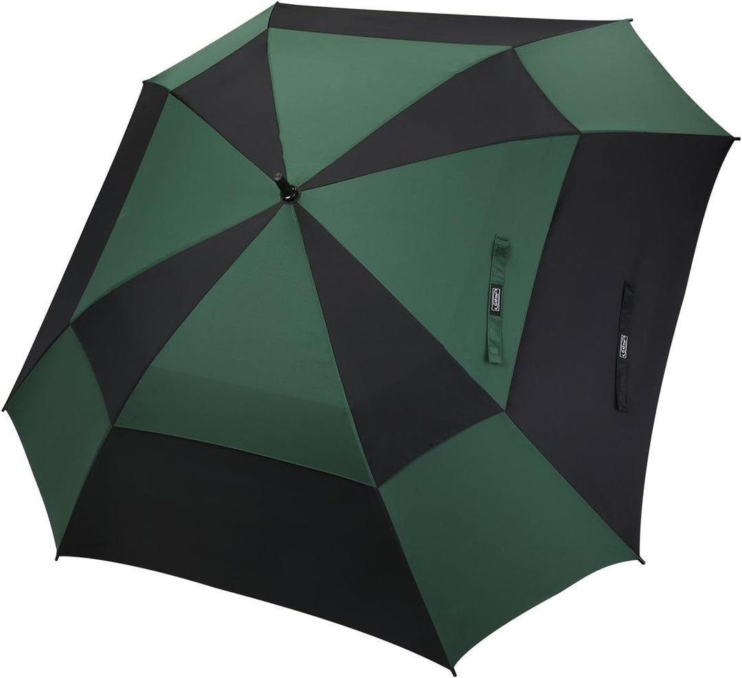 G4Free Extra Large Golf Umbrella 62/68 inch Square Vented Windproof Auto Open Double Canopy Oversized Stick Umbrella