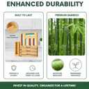 9 in 1 Bamboo Storage Bag Organizer for Kitchen Drawer, Bamboo Kitchen Drawer Organizer with Cutter, Foil and Plastic Wrap Dispenser, Ideal Storage for Gallon, Quart, Sandwich and Snack Bags
