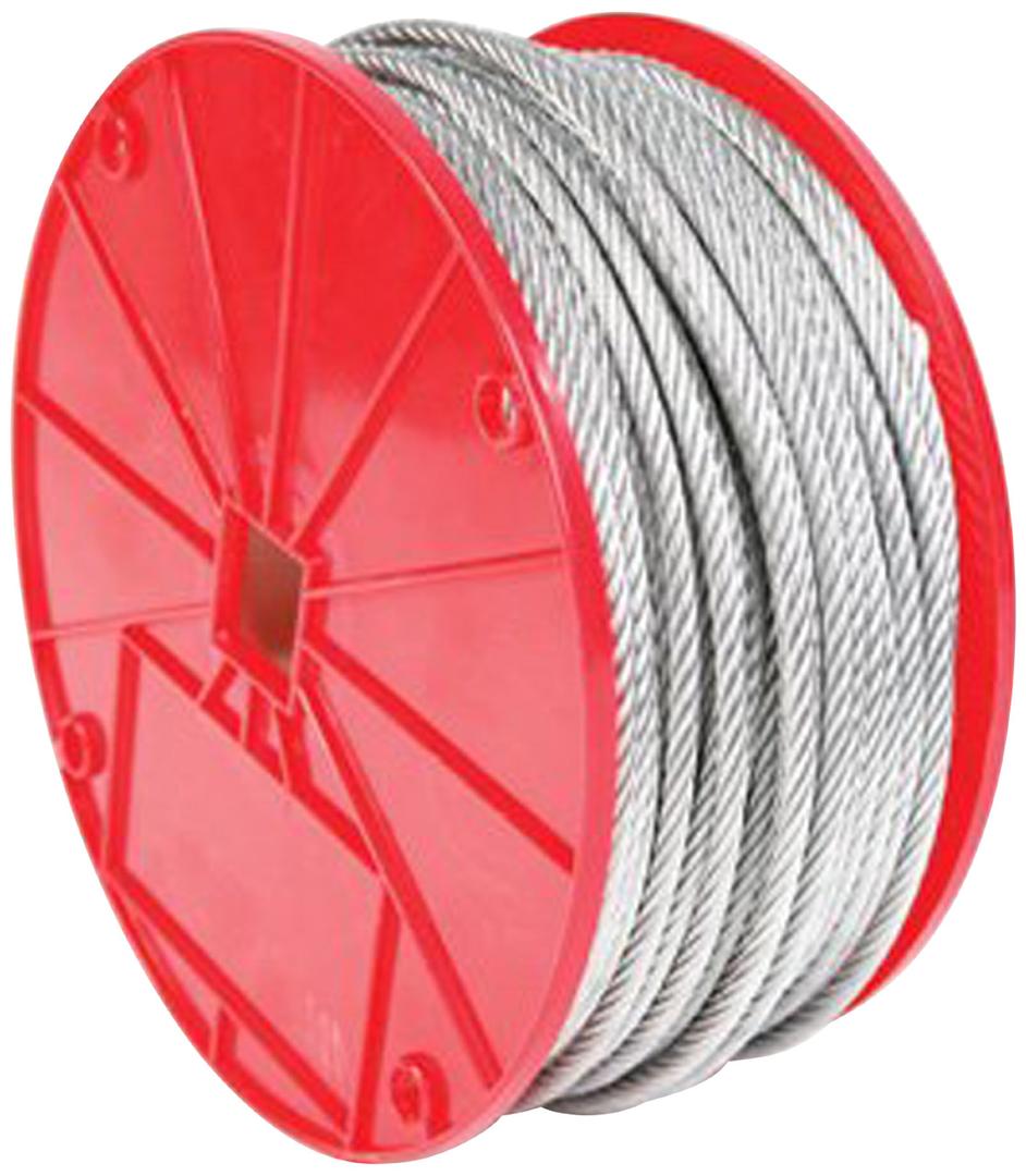 Koch 002074 1000FT Wire Rope Cable, Medium Strength, 3/32 by 7 x 7 Cable, Galvanized Steel, 184 lbs. Working Load Limit
