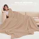 Cosy Family 6 Layer Muslin Bed Blanket - Breathable and Lightweight Gauze Boho Blanket for Spring, Soft 100% Cotton Muslin Blanket, Brown, 80x90 Inches