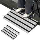 5" Rise Modular Threshold Ramp for Doorways, Stable Wheelchair Ramp for Home Steps, Aluminum Door Ramp and Curb Ramp for Scooters, Power Chairs, Cars, 1100LBS Load Capacity