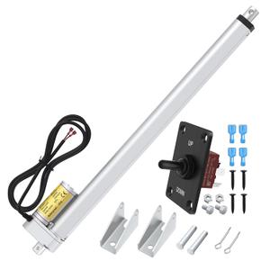 18 Inch High Speed Linear Actuator 12V 1000N Stroke 14mm/s IP54 Waterproof Linear Actuator with Reverse Polarity Switch 12v for RV Motor Home