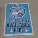Store Safety Signs,"Hand Sanitizer Here" (9 x 12 in, 6 Pack)