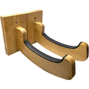 Bamboo Surfboard Wall Mount | Wooden Surfboard Rack Display | Horizontal Indoor Wood Racks | Also a Skateboard, Snowboard, Skimboard, Wakeboard & Longboard Hanger, Holder or Hooks | Board Accessories