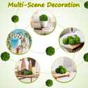 DOITOOL Simulated Mossy Ball Artificial Plant Topiary Ornament for Home Decor 1.85 Inch Green Decorative Moss Sphere Lightweight Indoor Outdoor Use