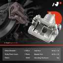 A-Premium Rear 2PCS Disc Brake Caliper Assembly with Bracket Compatible with Honda and Acura Models - Pilot 2003-2008, MDX 2001-2006
