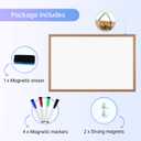 M MIOU Magnetic Whiteboard for Wall 36x24 Inches, Dry Erase White Board with Natural Wood Frame for Home, Office, School…