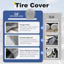 Explore Land Tire Covers 4 Pack - Tough Wheel Protector for Truck, SUV, Trailer, Camper, RV Universal Fits Tire Diameters 26-28.75 inches, Charcoal