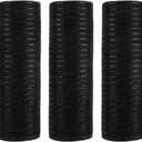 3 Rolls Black Deco Mesh Ribbon for Wreath Making Supplies, 10 Inch x 30FT Metallic Foil Burlap Deco Mesh Fabric for DIY Crafts Halloween Home Door Wreath Swags and Decorating