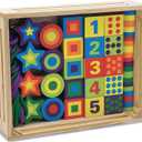 Melissa & Doug Deluxe Wooden Lacing Beads - Educational Activity with 27 Beads and 2 Laces
