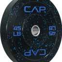 CAP Barbell Rubber Olympic Bumper Plate | Multiple Options/Colors (45lbs - Single)