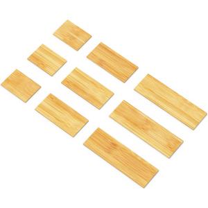 SpaceAid Bamboo Drawer Dividers Inserts, 3 Sizes, 9 Pack