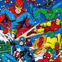 Buffalo Games Marvel - Season's Greeting from The Avengers - 500 Piece Christmas Jigsaw Puzzle - Festive Holiday Puzzles for Adults Precision-Cut Pieces, Winter Artwork