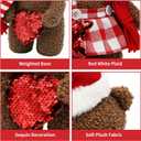 Valentines Day Gifts for Her - Valentines Gnomes Teddy Bear Farmhouse Table Decor for Home - Romantic Gifts Galentines Day Decorations (Brown)